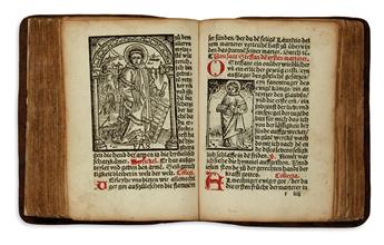(CATHOLIC LITURGY.)  [Hortulus animae in German.]  Circa 1515-20?  Lacks 22 leaves, including title.